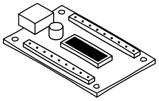Microcontroller Board from the Hobby Electronics shape library