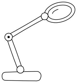 Magnifier Lamp from the Hobby Electronics shape library