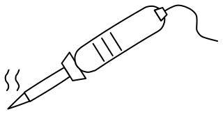 Soldering Iron from the Hobby Electronics shape library