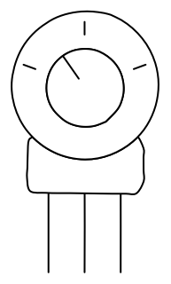 Potentiometer from the Hobby Electronics shape library