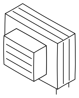 Transformer from the Hobby Electronics shape library