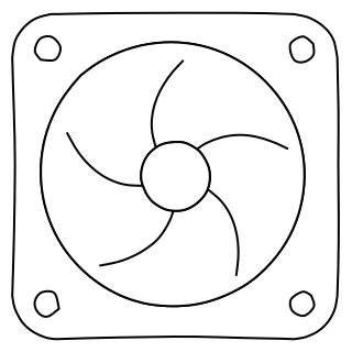 Cooling Fan from the Hobby Electronics shape library