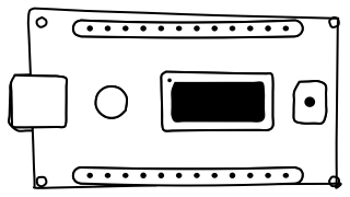 Microcontroller Board (Top View) from the Hobby Electronics shape library