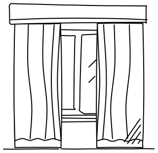 Thermal Curtains and Pelmet from the Home Energy Efficiency shape library