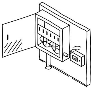 Switchboard Energy Monitor from the Home Energy Efficiency shape library