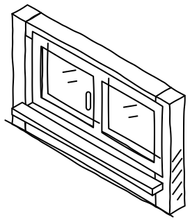 Double-Glazed Window from the Home Energy Efficiency shape library