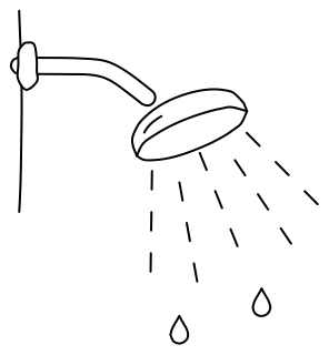 Low-Flow Shower Head from the Home Energy Efficiency shape library
