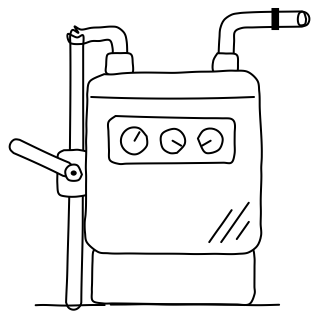Gas Meter from the Home Energy Efficiency shape library