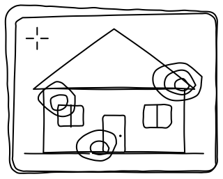 Thermal Image of a House from the Home Energy Efficiency shape library