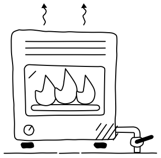 Gas Space Heater from the Home Energy Efficiency shape library