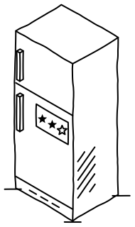 Efficient Refrigerator from the Home Energy Efficiency shape library