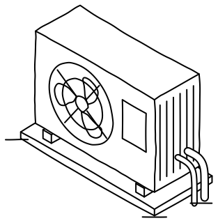 Heat Pump Outdoor Unit from the Home Energy Efficiency shape library