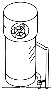 Heat Pump Water Heater from the Home Energy Efficiency shape library
