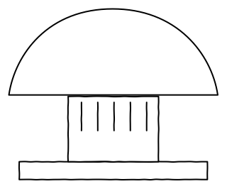 Roof exhaust fan (flat) from the HVAC: Air Handling & Room Comfort shape library