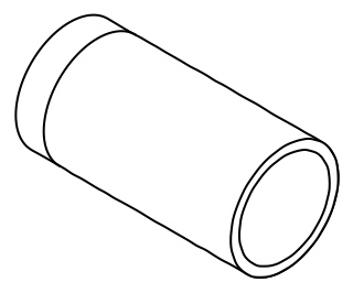 Round duct from the HVAC: Air Handling & Room Comfort shape library