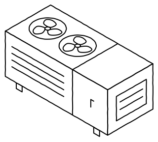 Rooftop unit from the HVAC: Air Handling & Room Comfort shape library