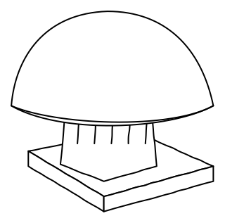Roof exhaust fan from the HVAC: Air Handling & Room Comfort shape library