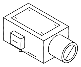 VAV box from the HVAC: Air Handling & Room Comfort shape library