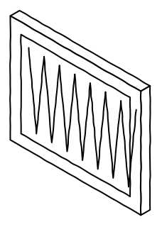 Pleated air filter from the HVAC: Air Handling & Room Comfort shape library