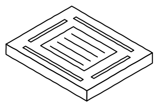 Ceiling cassette from the HVAC: Air Handling & Room Comfort shape library