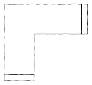 Duct elbow (flat) from the HVAC: Air Handling & Room Comfort shape library