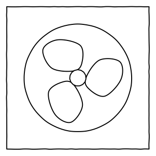 Outdoor condensing unit (flat) from the HVAC: Air Handling & Room Comfort shape library