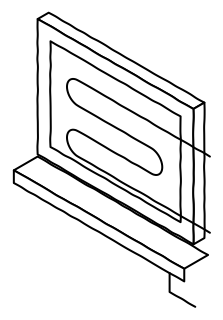 Cooling coil from the HVAC: Air Handling & Room Comfort shape library