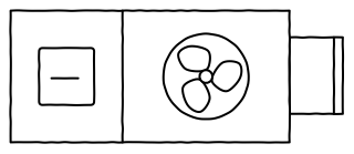 Fan-powered VAV (flat) from the HVAC: Air Handling & Room Comfort shape library