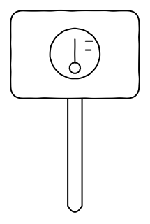 Duct temperature sensor from the HVAC: Air Handling & Room Comfort shape library