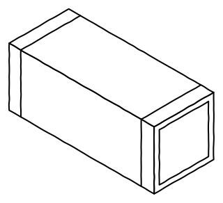 Rectangular duct from the HVAC: Air Handling & Room Comfort shape library