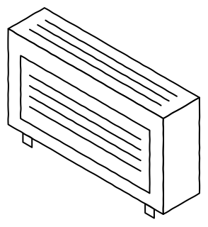 Fan-coil unit from the HVAC: Air Handling & Room Comfort shape library