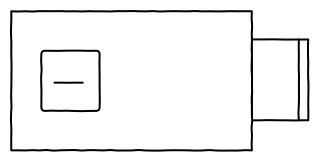 VAV box (flat) from the HVAC: Air Handling & Room Comfort shape library