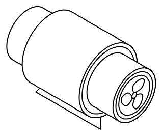 Inline duct fan from the HVAC: Air Handling & Room Comfort shape library