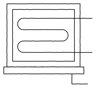 Cooling coil (flat) from the HVAC: Air Handling & Room Comfort shape library