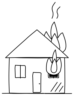 House Fire from the Insurance shape library