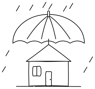 Protection Umbrella from the Insurance shape library