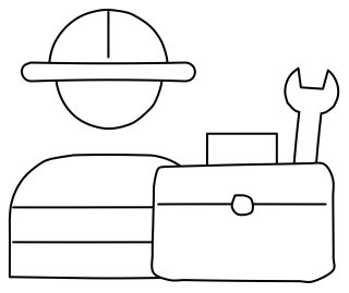 Tradesperson from the Insurance shape library