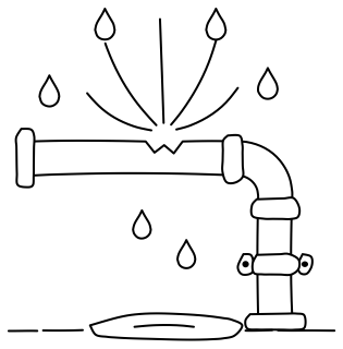 Burst Pipe from the Insurance shape library