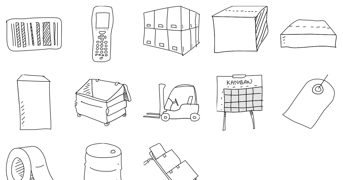 A selection of shapes from Inventory