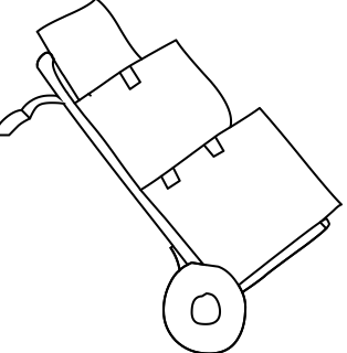 Boxes on dolly from the Inventory shape library