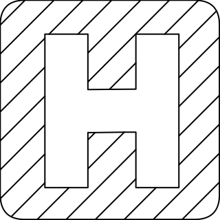 Hospital Sign from the Medical shape library