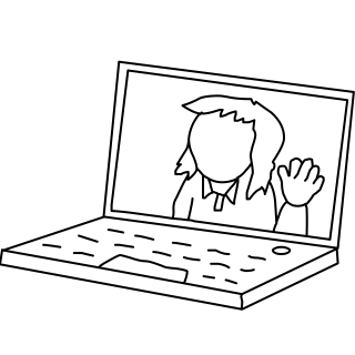 LaptopChat from the Meetings shape library