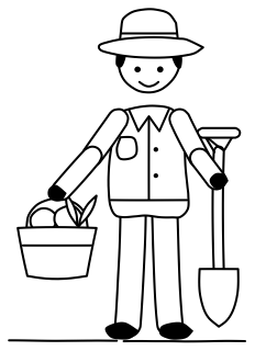 Farmer from the Regenerative Farm Isometric shape library