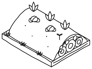 Hugelkultur Mound from the Regenerative Farm Isometric shape library