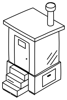 Composting Toilet from the Regenerative Farm Isometric shape library