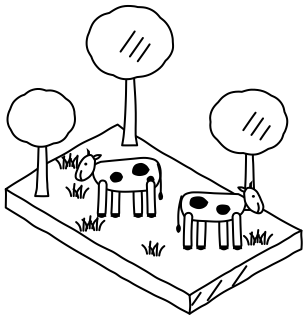 Silvopasture from the Regenerative Farm Isometric shape library