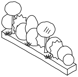 Hedgerow from the Regenerative Farm Isometric shape library