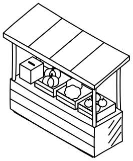 Farm Stand from the Regenerative Farm Isometric shape library