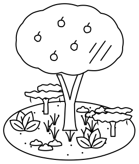 Fruit Tree Guild from the Regenerative Farm Isometric shape library