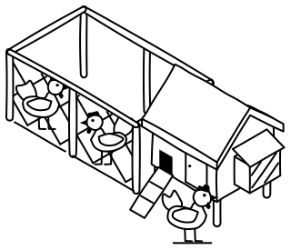 Chicken Coop and Run from the Regenerative Farm Isometric shape library